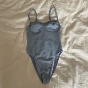 Motel Rocks Light Blue Bodysuit | Size S